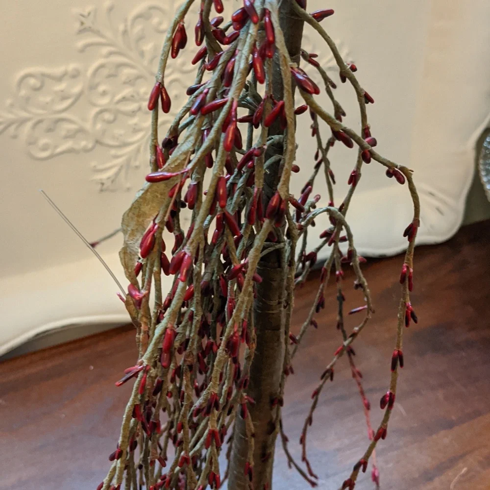 PIP BERRY TREE RUSTIC PRIMITIVE WEEPING WILLOW SPRAY TREE 16” Berries